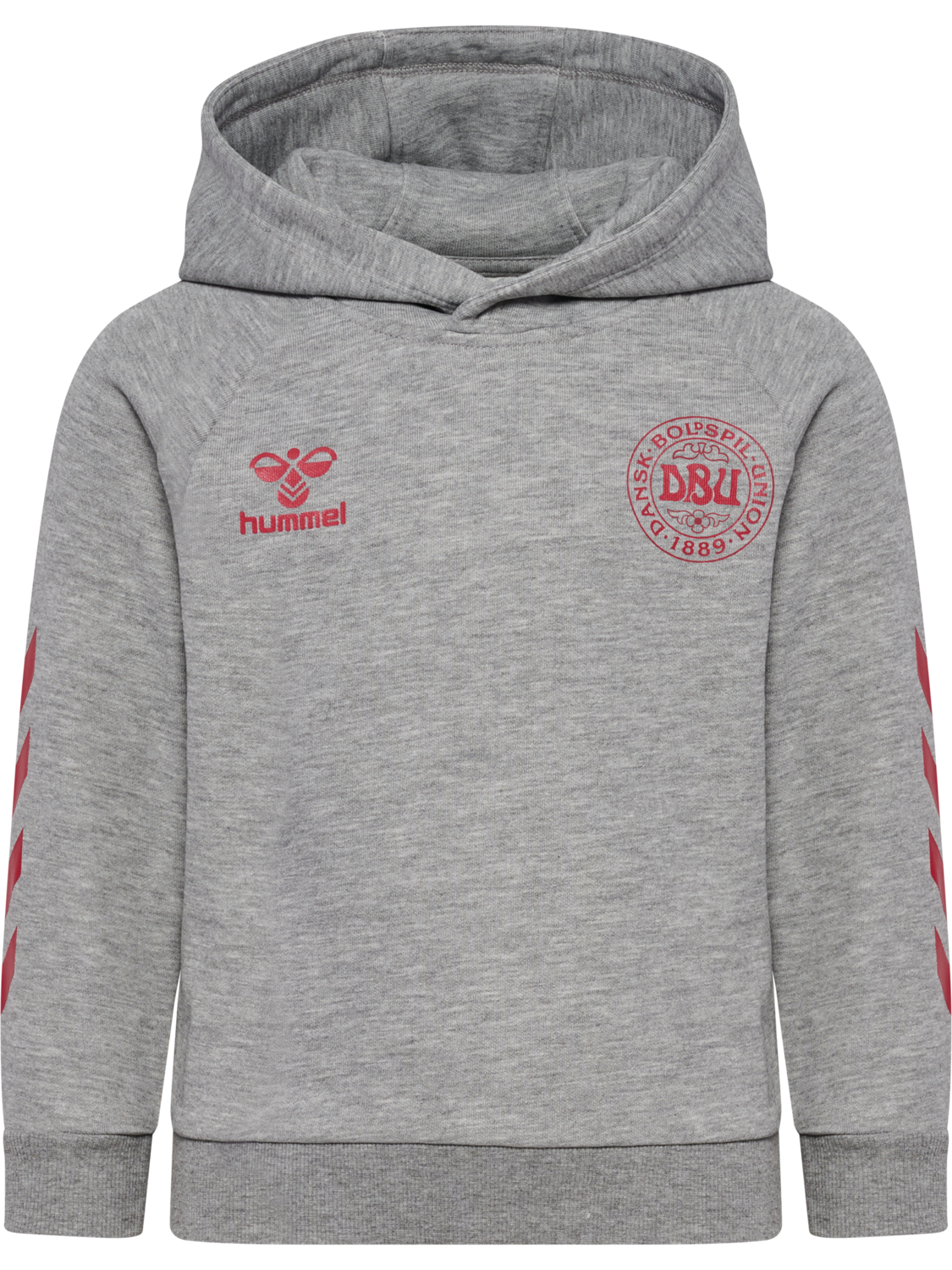 hmlJR REG DBU HOODIE, GREY MELANGE, packshot