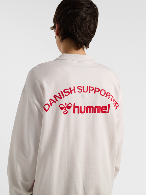 DBU 26 FAN DYNAMITE TEE LS, WHITE/TANGO RED, model