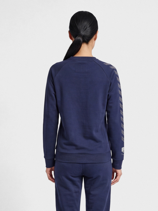 hmlMOVE GRID COTTON SWEATSHIRT WOMA, MARINE, model
