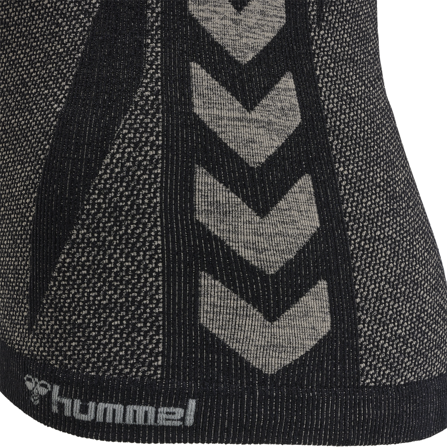 hmlCLEA SEAMLESS TOP, CHATEAU GRAY/BLACK MELANGE, packshot