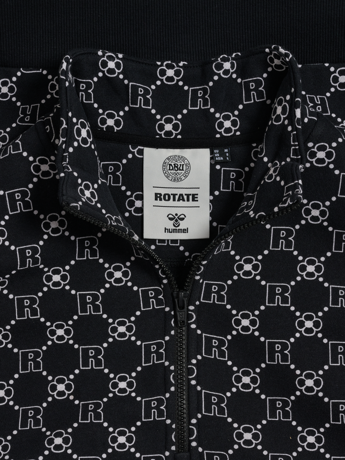 hmlOVERSIZED HALFZIP DBU ROTATE, BLACK, packshot