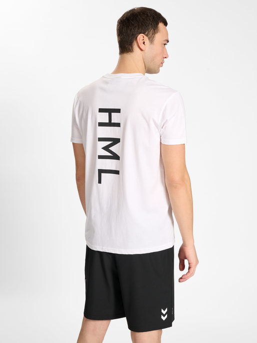 hmlCOURT COTTON T-SHIRT S/S, WHITE, model