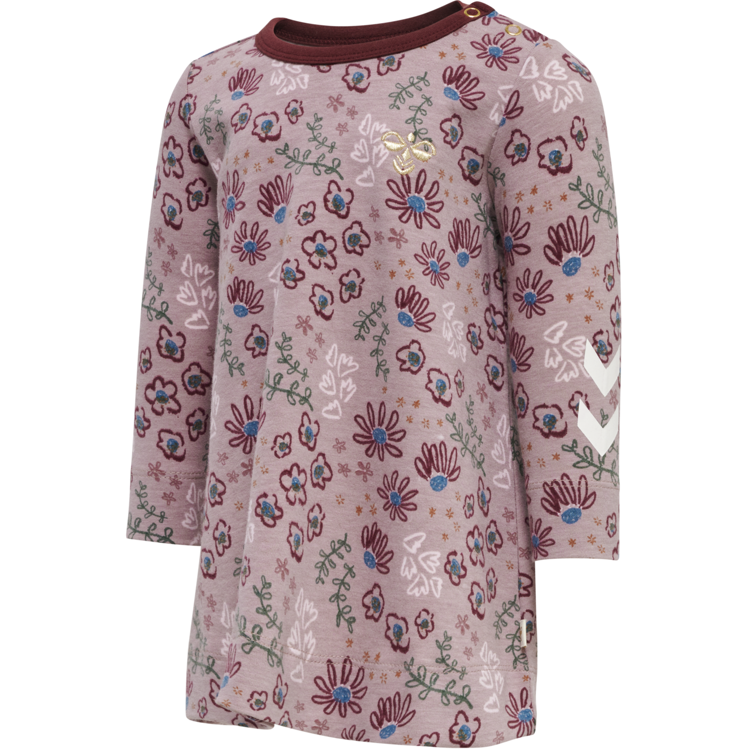 hmlCRAYON DRESS L/S, WOODROSE, packshot