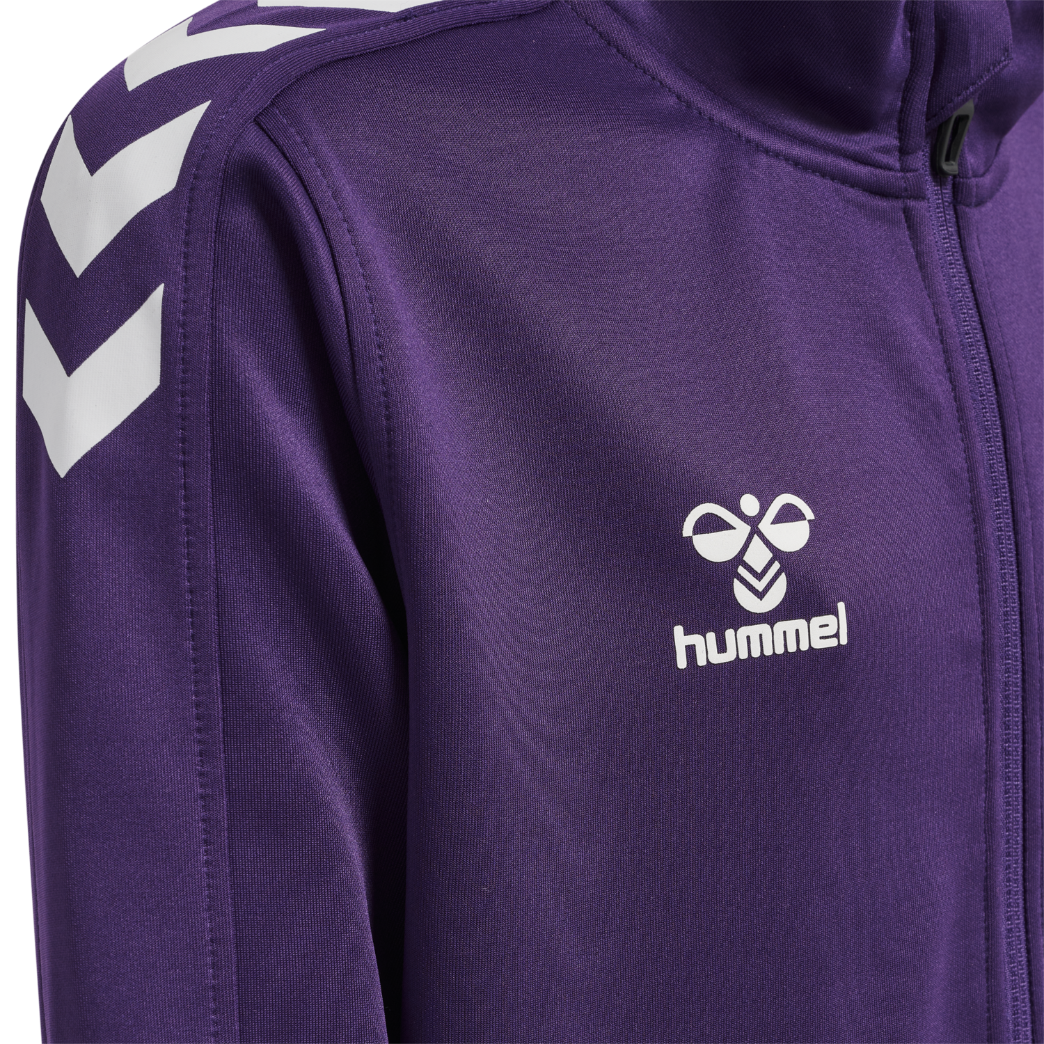 hmlCORE XK POLY ZIP SWEAT KIDS, ACAI/WHITE, packshot