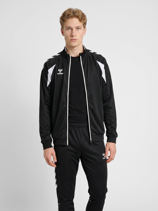 hmlCORE 2.0 TRACK ZIP JACKET, BLACK/WHITE, model