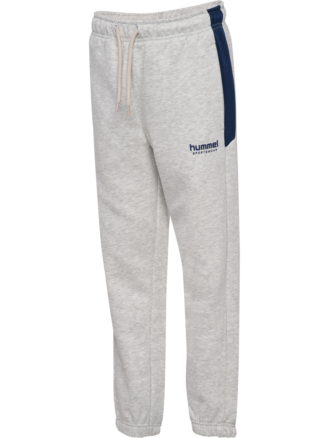 hmlJR LOOSE BLOCKED SWEATPANT, LIGHT GREY MELANGE, packshot