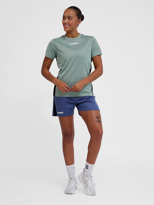 hmlMULTI PL JERSEY WOMAN, ICEBERG GREEN, model