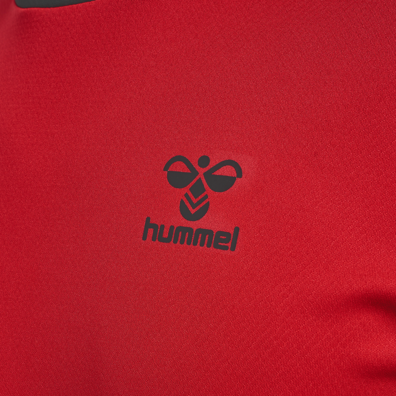 hmlQ4 POLY JERSEY S/S, POMPEIAN RED, packshot