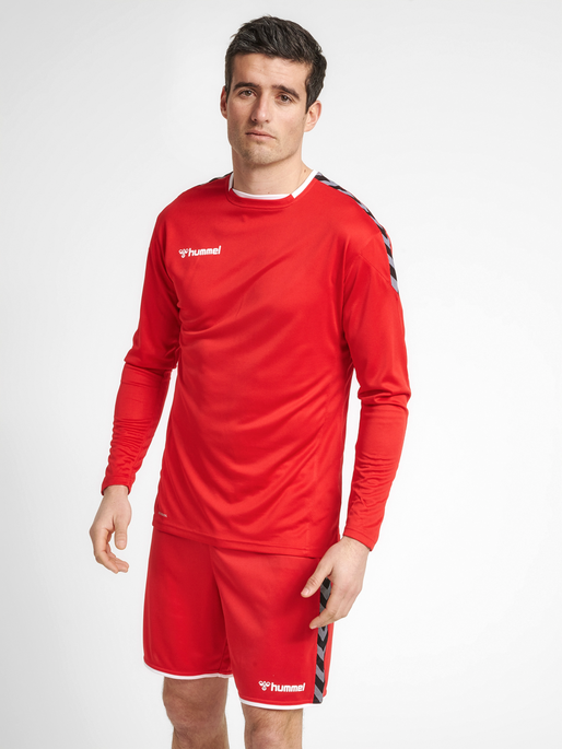 hmlAUTHENTIC POLY JERSEY L/S, TRUE RED, model