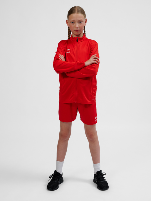 hmlESSENTIAL TRACK JACKET KIDS, TRUE RED, model