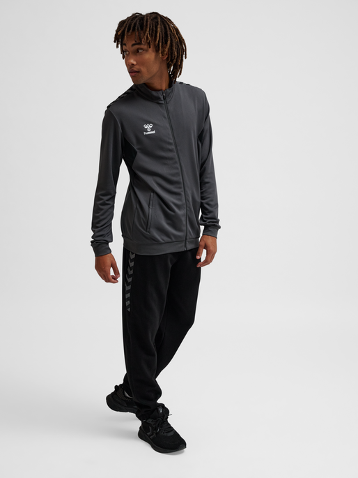 hmlAUTHENTIC PL ZIP JACKET, ASPHALT, model