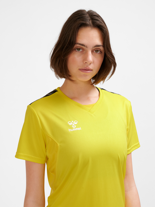 hmlAUTHENTIC PL JERSEY S/S WOMAN, BLAZING YELLOW, model