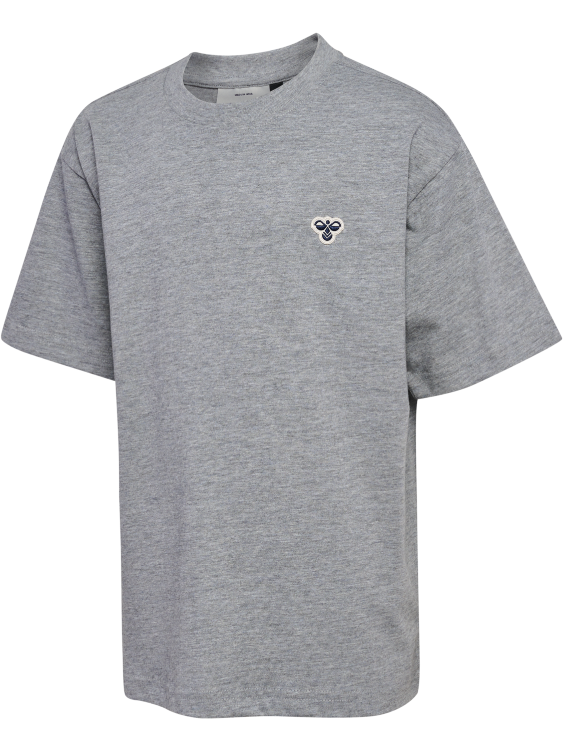 hmlJR LOOSE T-SHIRT S/S BEE, GREY MELANGE
