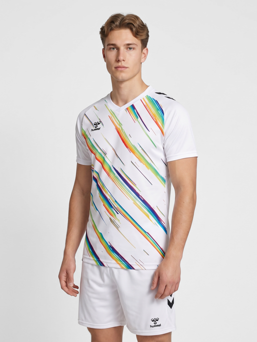 hmlMATCH TRIUMPH JERSEY S/S, WHITE/MULTICOLOR, model