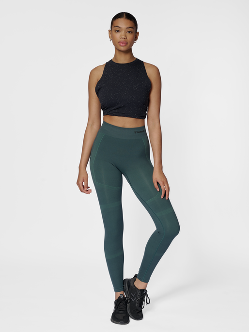 hmlMT POWER SEAMLESS MW TIGHTS, GREEN GABLES, model