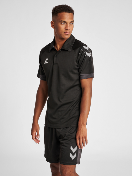 hmlLEAD FUNCTIONAL POLO, BLACK, model