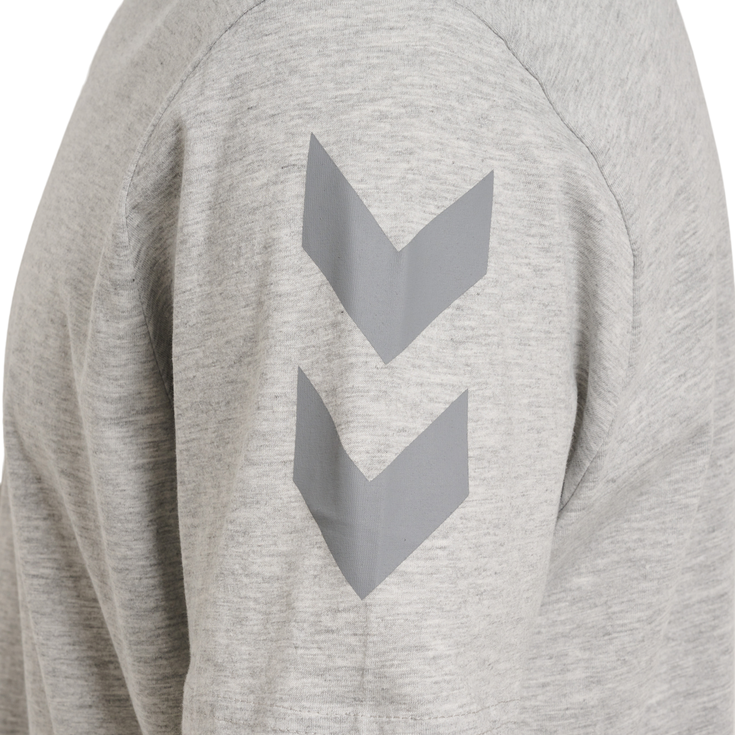 hmlLEGACY CHEVRON T-SHIRT, GREY MELANGE, packshot