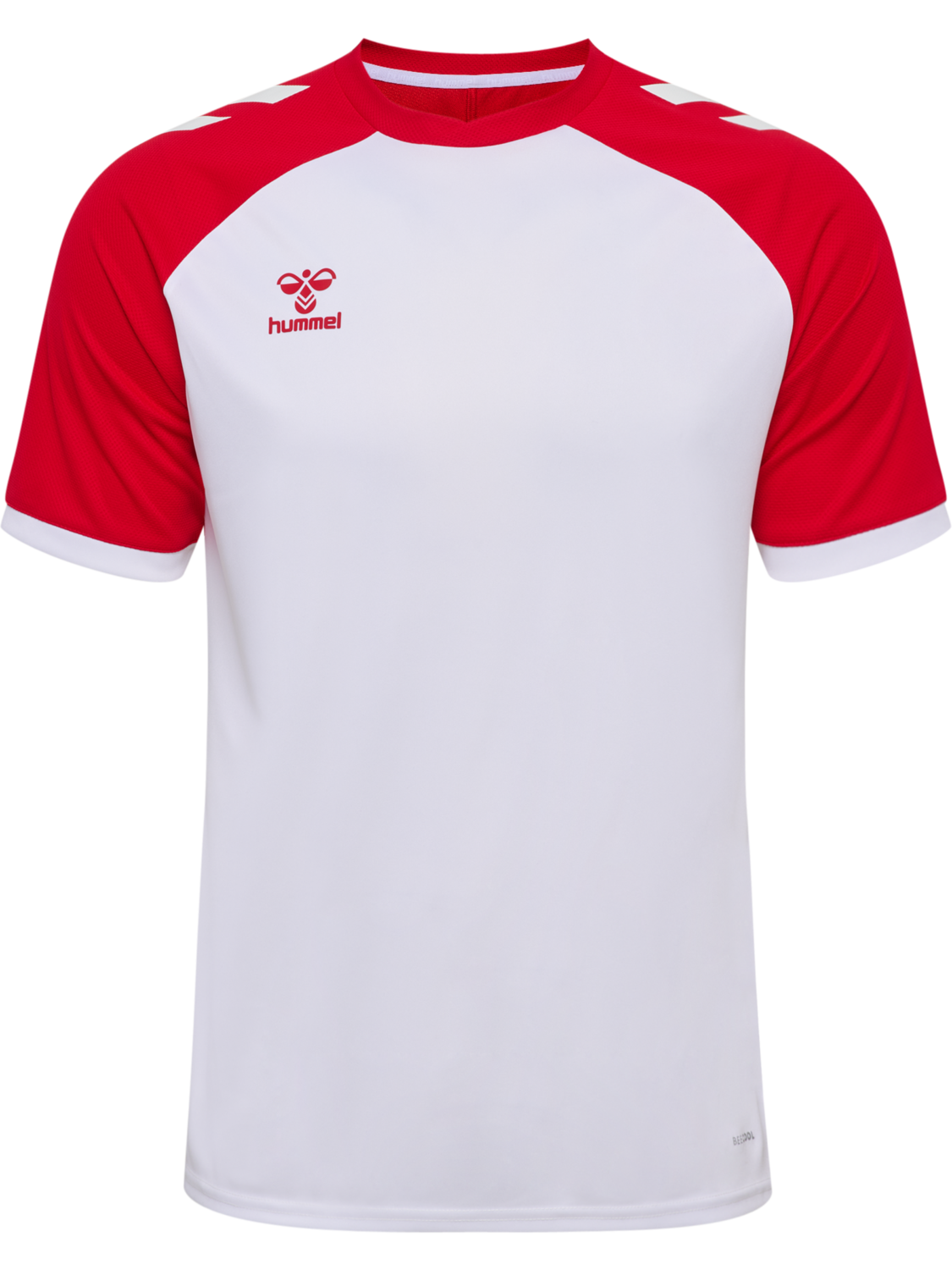 hmlMATCH LEAGUE JERSEY S/S, WHITE/TRUE RED, packshot