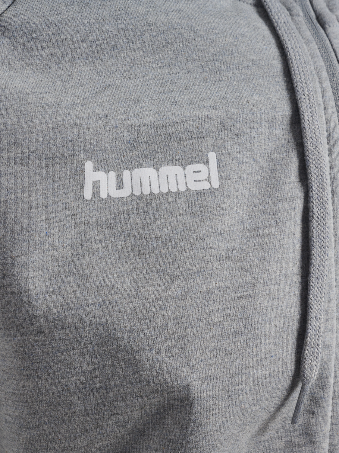 HMLGO COTTON ZIP HOODIE, GREY MELANGE, packshot