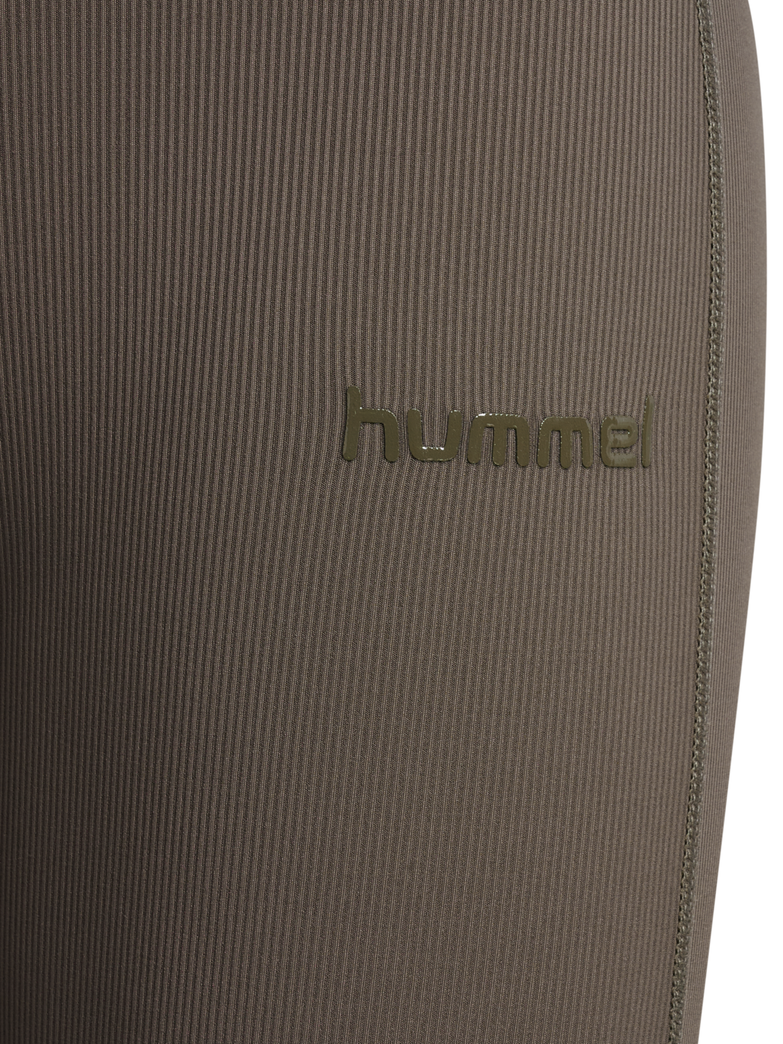 hmlPRIMA RIB STRAIGHT LEG HW TIGHTS, MAJOR BROWN, packshot