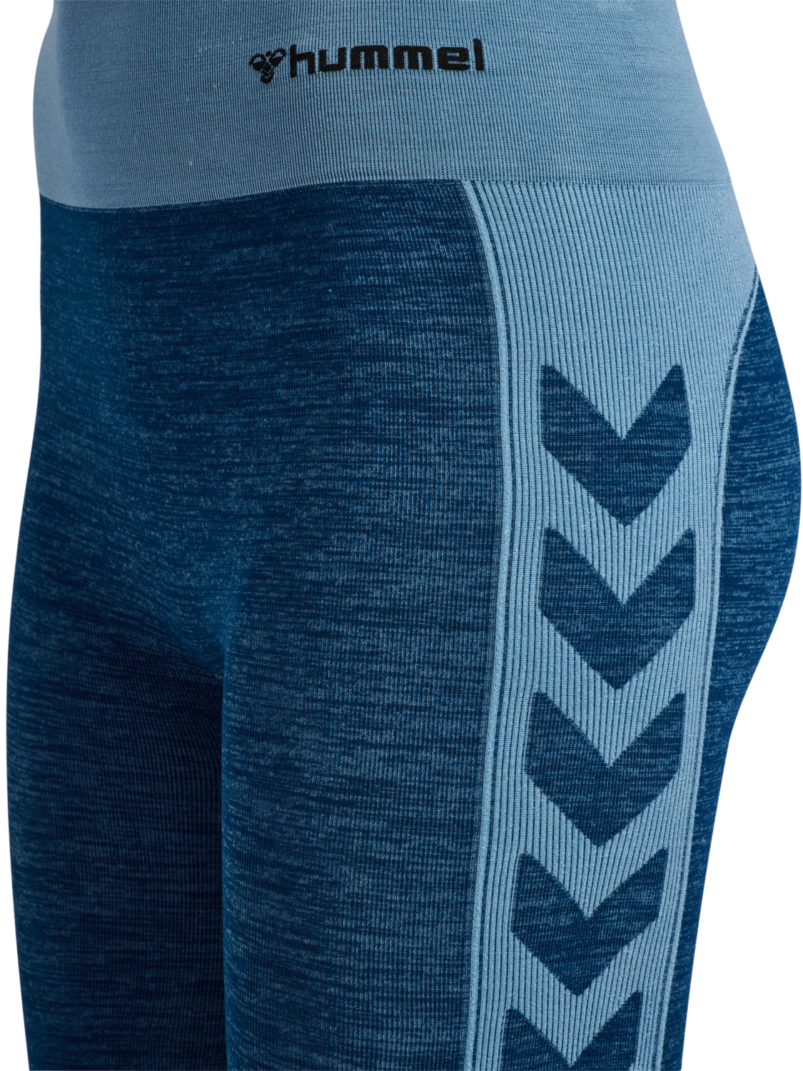 hmlCLEA SEAMLESS CYCLING SHORTS, NAVY PEONY/FADED DENIM, packshot