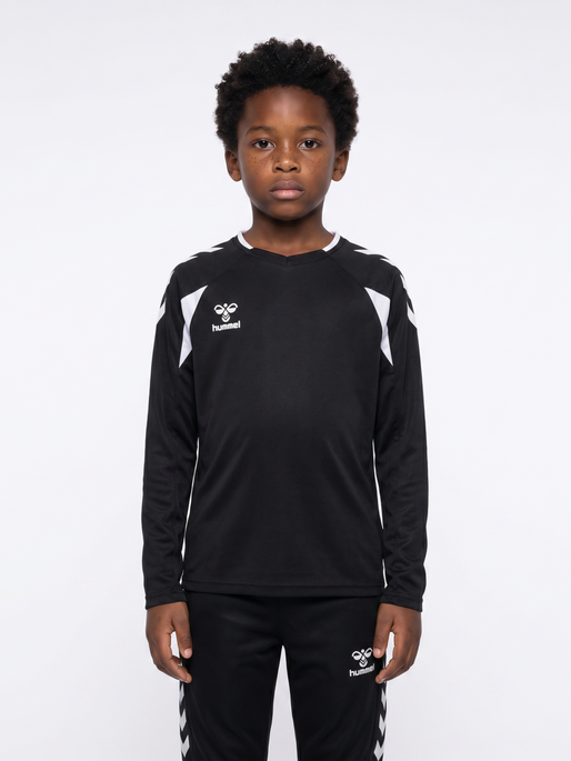 hmlCORE 2.0 JERSEY L/S KIDS, BLACK/WHITE, model
