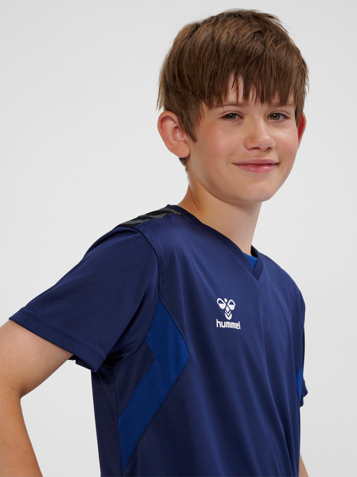 hmlAUTHENTIC PL JERSEY S/S KIDS, MARINE, model