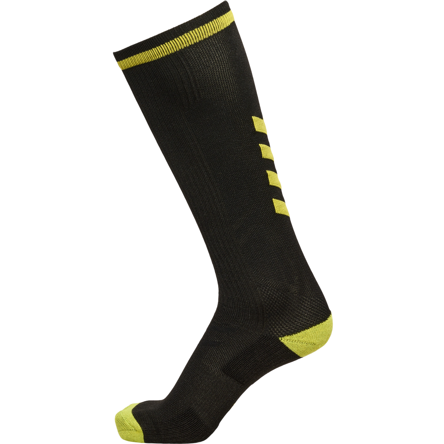 ELITE INDOOR SOCK HIGH, BLACK/BLAZING YELLOW, packshot