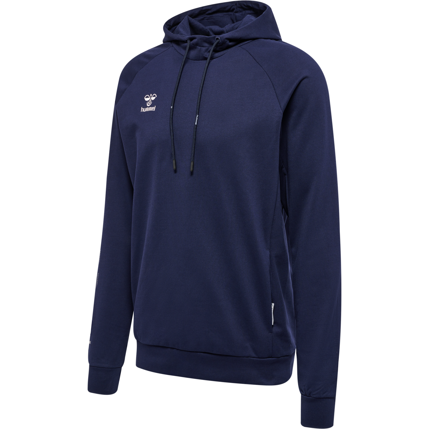 hmlMOVE GRID COTTON HOODIE, MARINE, packshot