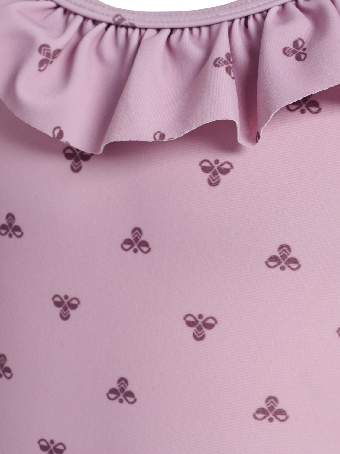 hmlJR BEE AOP FRILL SWIMSUIT, MAUVE SHADOW, packshot