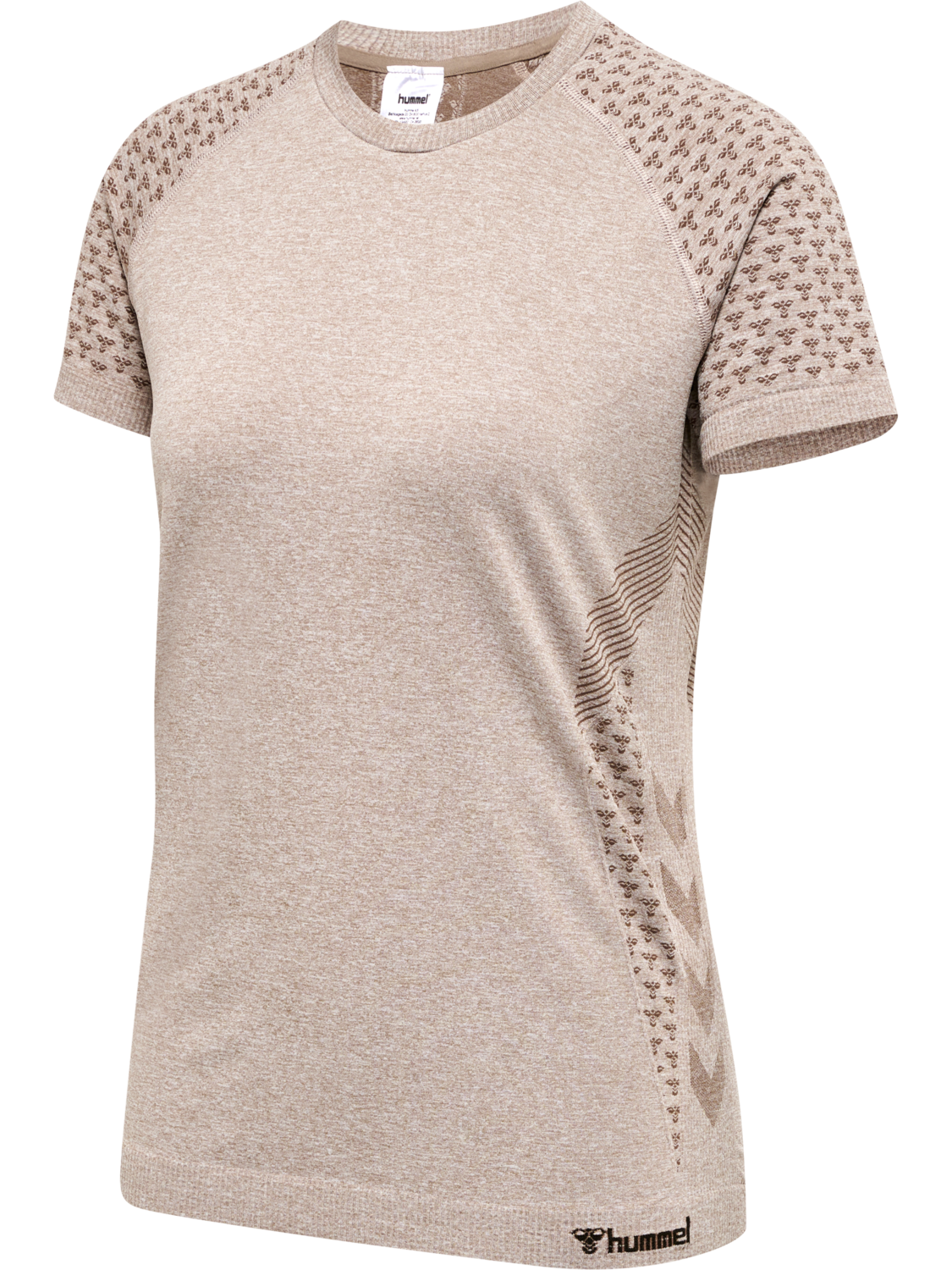 hmlCI SEAMLESS T-SHIRT, DRIFTWOOD MELANGE, packshot