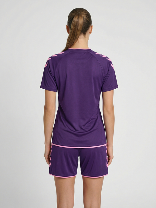 hmlCORE 2.0 JERSEY S/S WOMAN, ACAI/COTTON CANDY, model
