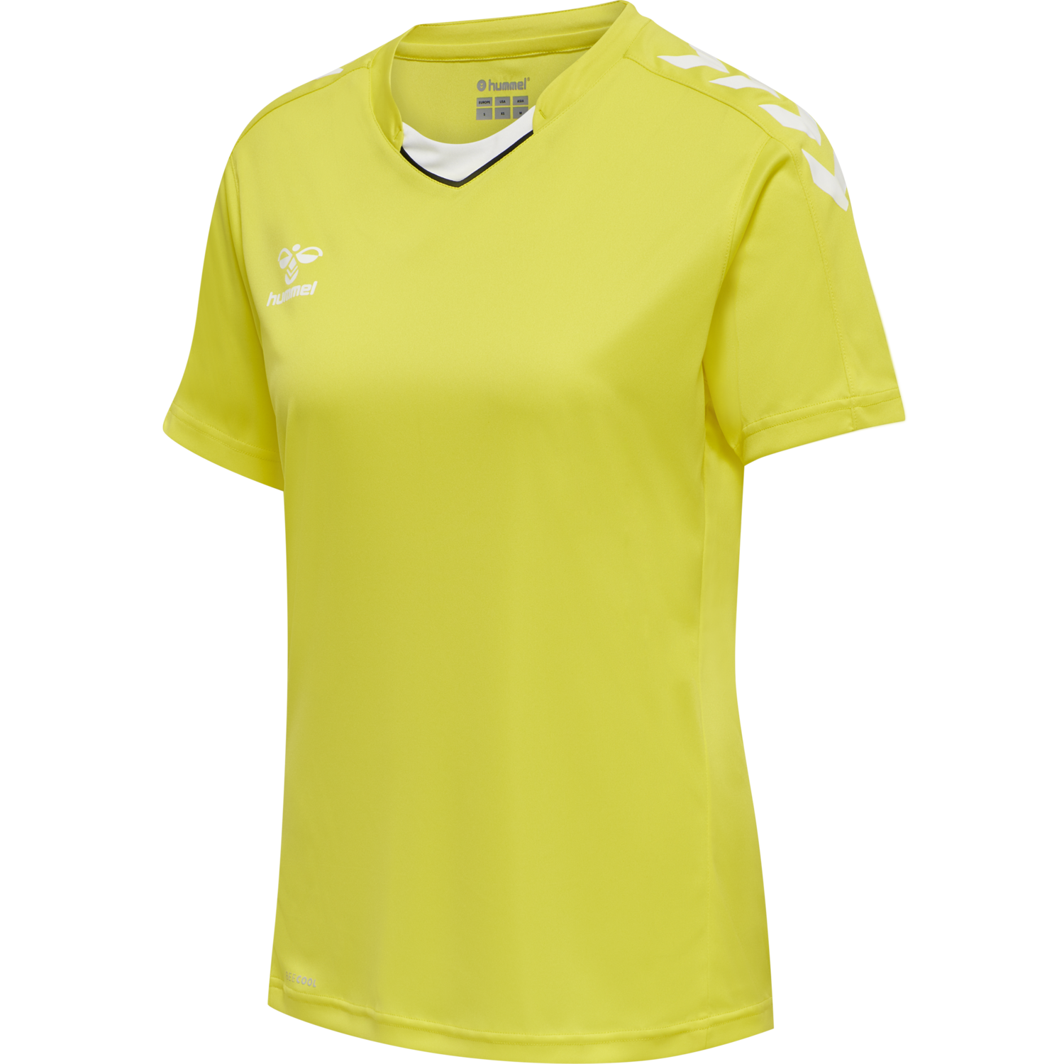 hmlCORE XK POLY JERSEY S/S WOMAN, BLAZING YELLOW, packshot