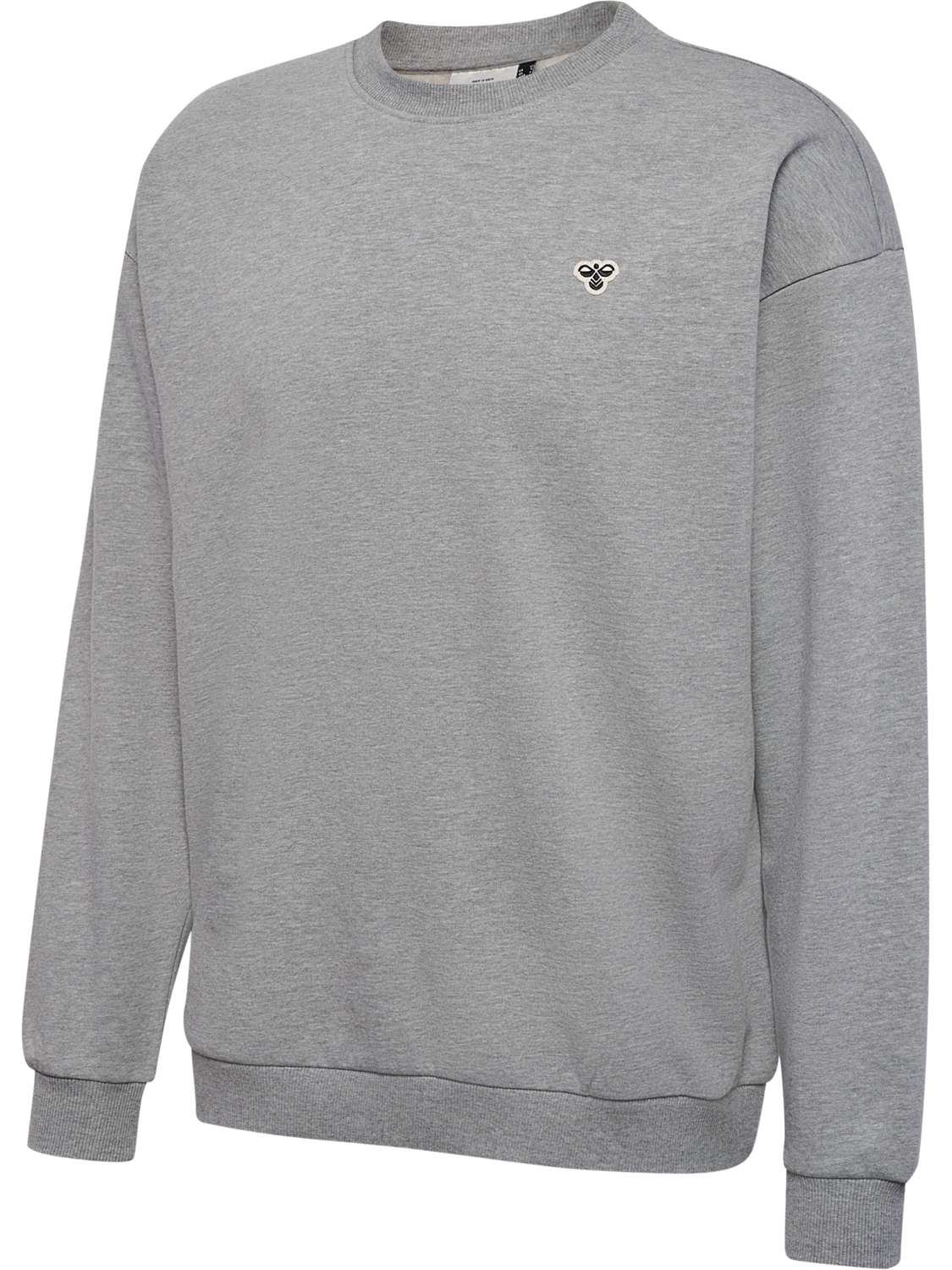 hmlLOOSE CREWNECK BEE, GREY MELANGE, packshot