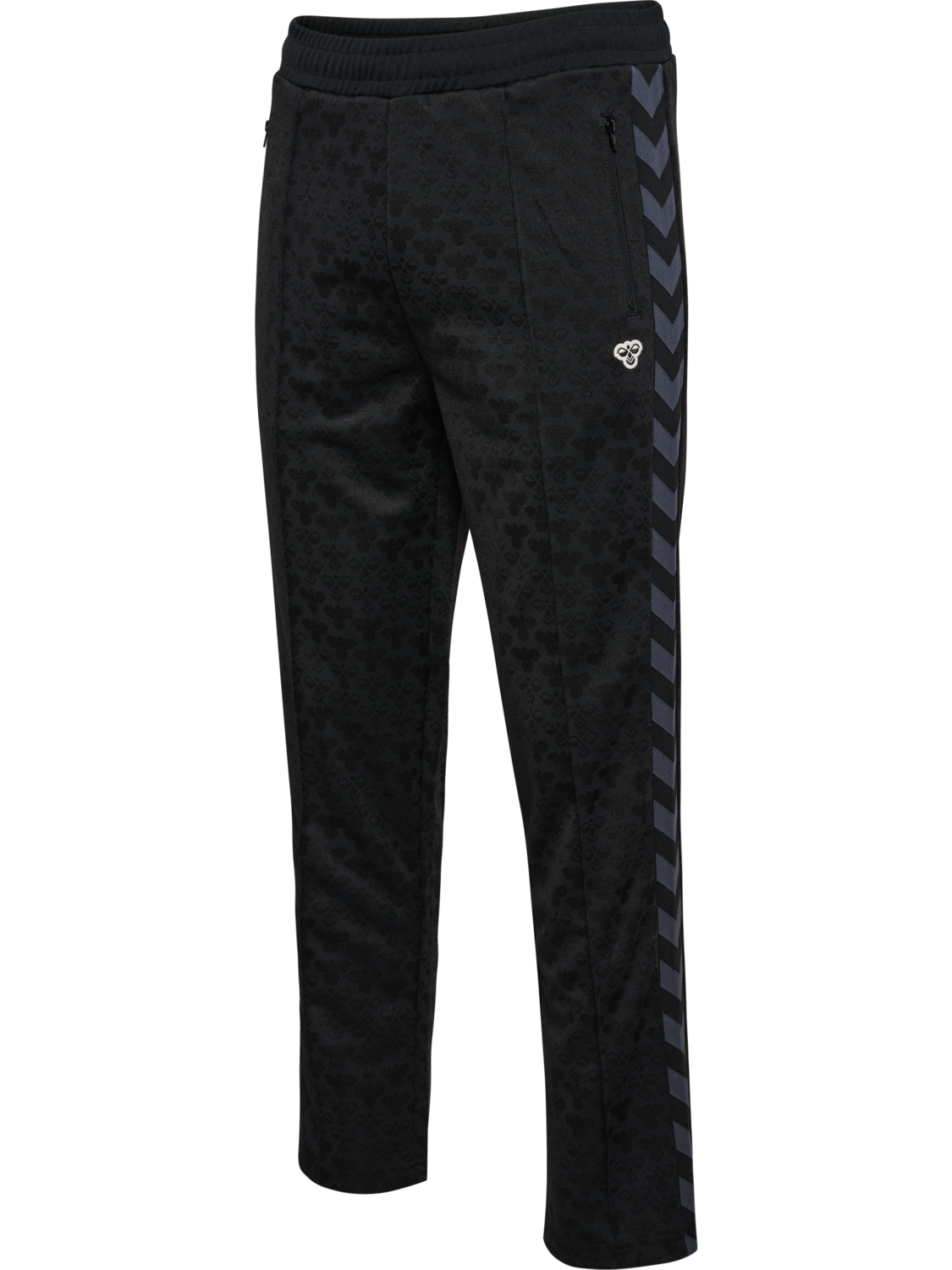 hmlARCHIVE REGULAR POLY PANTS AOP, BLACK/EBONY, packshot