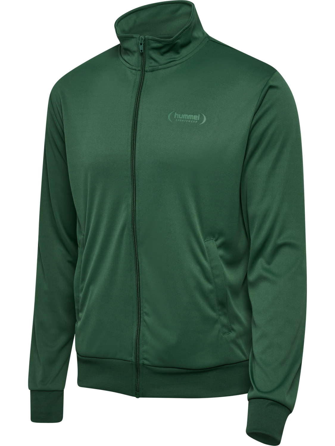 hmlFELIX  POLY TRACKSUIT SET, DARK GREEN, packshot