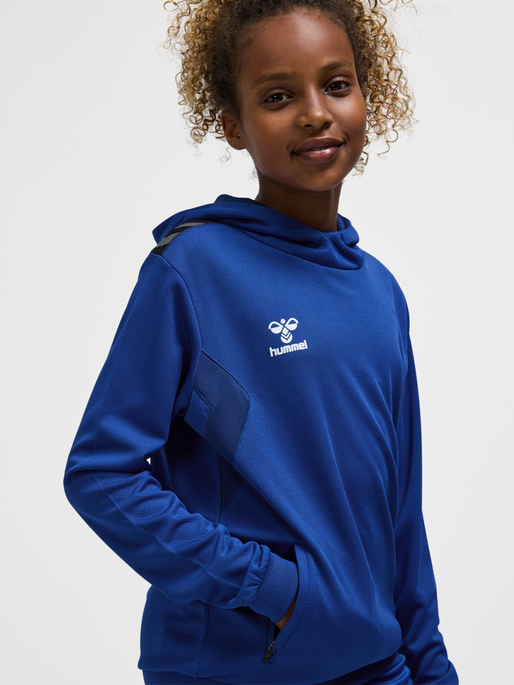 hmlAUTHENTIC PL HOODIE KIDS, TRUE BLUE, model