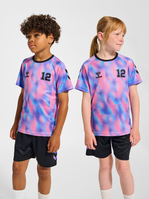 hmlSHIMMER T-SHIRT S/S, CHATEAU ROSE, model