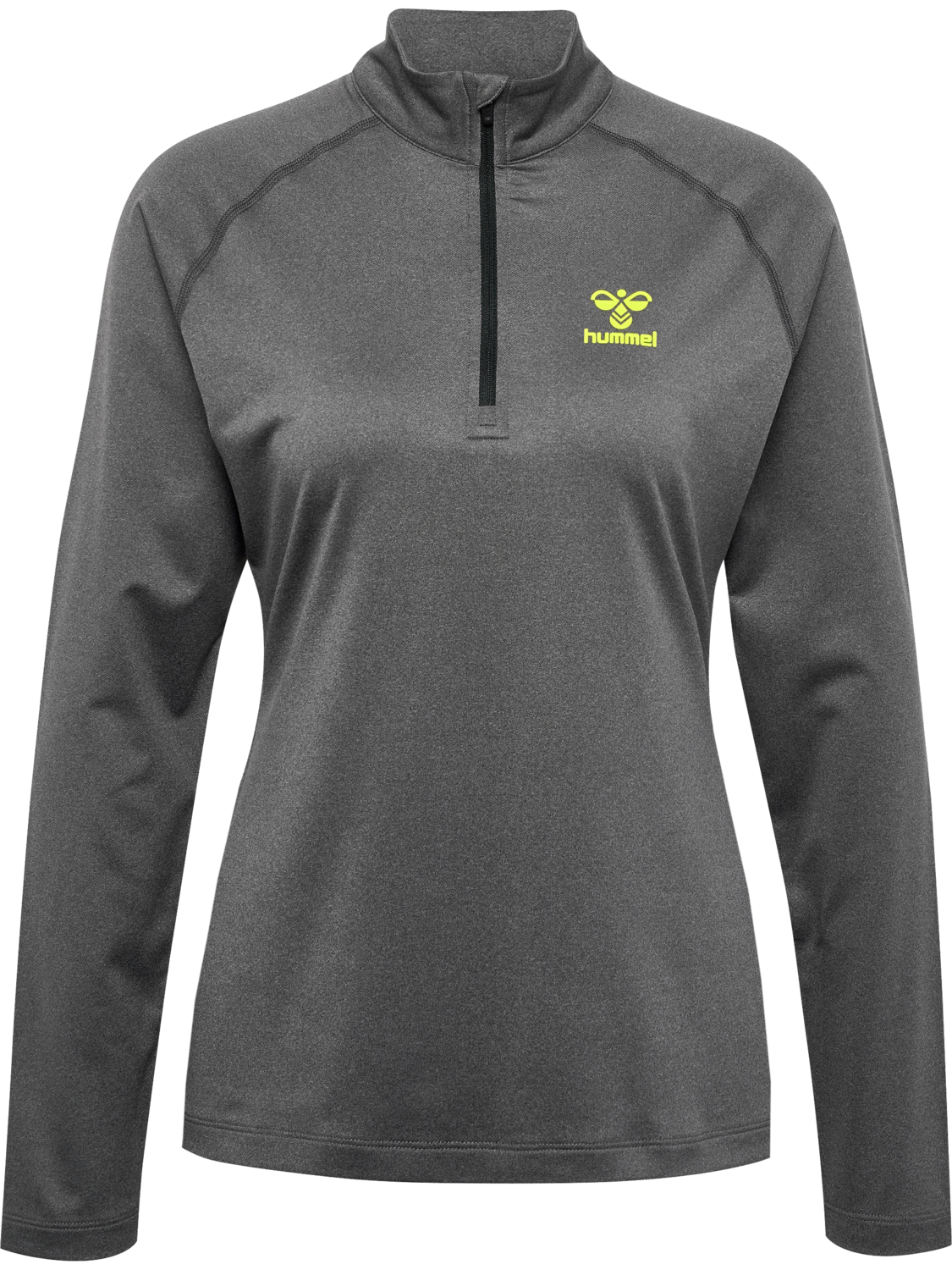 hmlSPRINT HALF ZIP WOMAN, FORGED IRON MELANGE, packshot