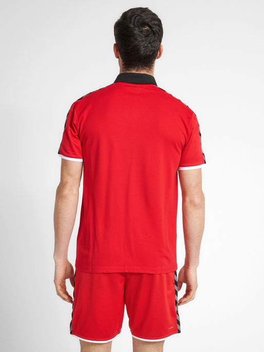 hmlAUTHENTIC FUNCTIONAL POLO, TRUE RED, model