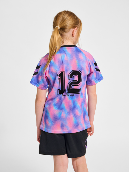 hmlSHIMMER T-SHIRT S/S, CHATEAU ROSE, model