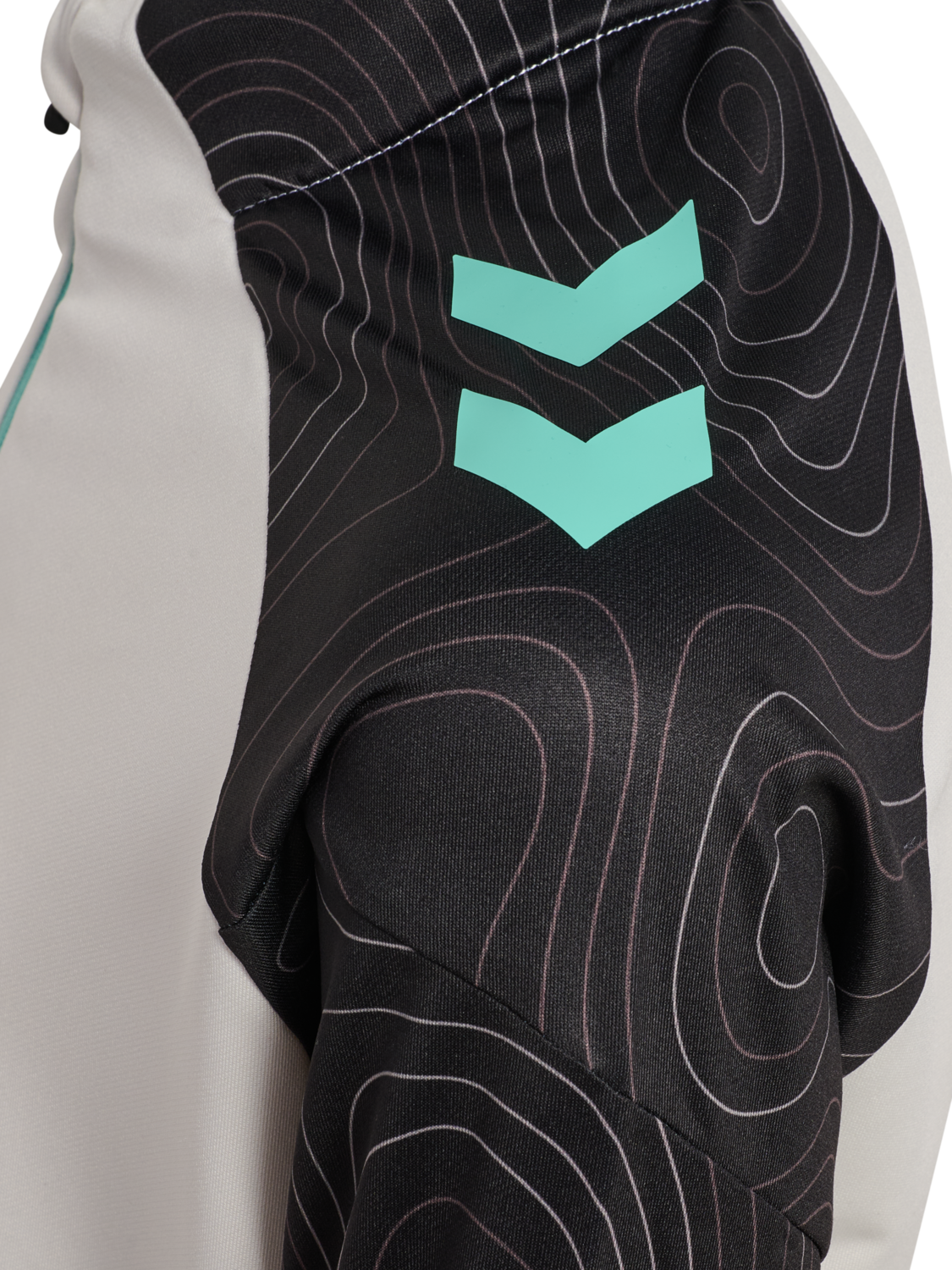 hmlBLAZE 2.0 TRAINING HALF ZIP KIDS, VAPOROUS GRAY/POOL BLUE, packshot