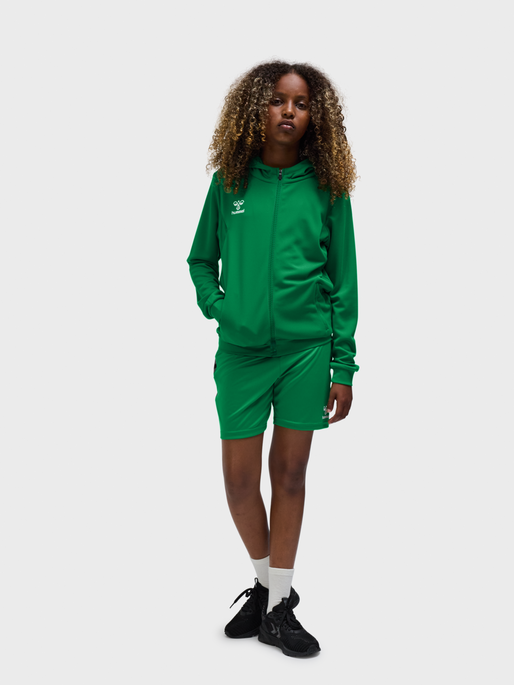 hmlAUTHENTIC PL ZIP HOODIE KIDS, JELLY BEAN, model