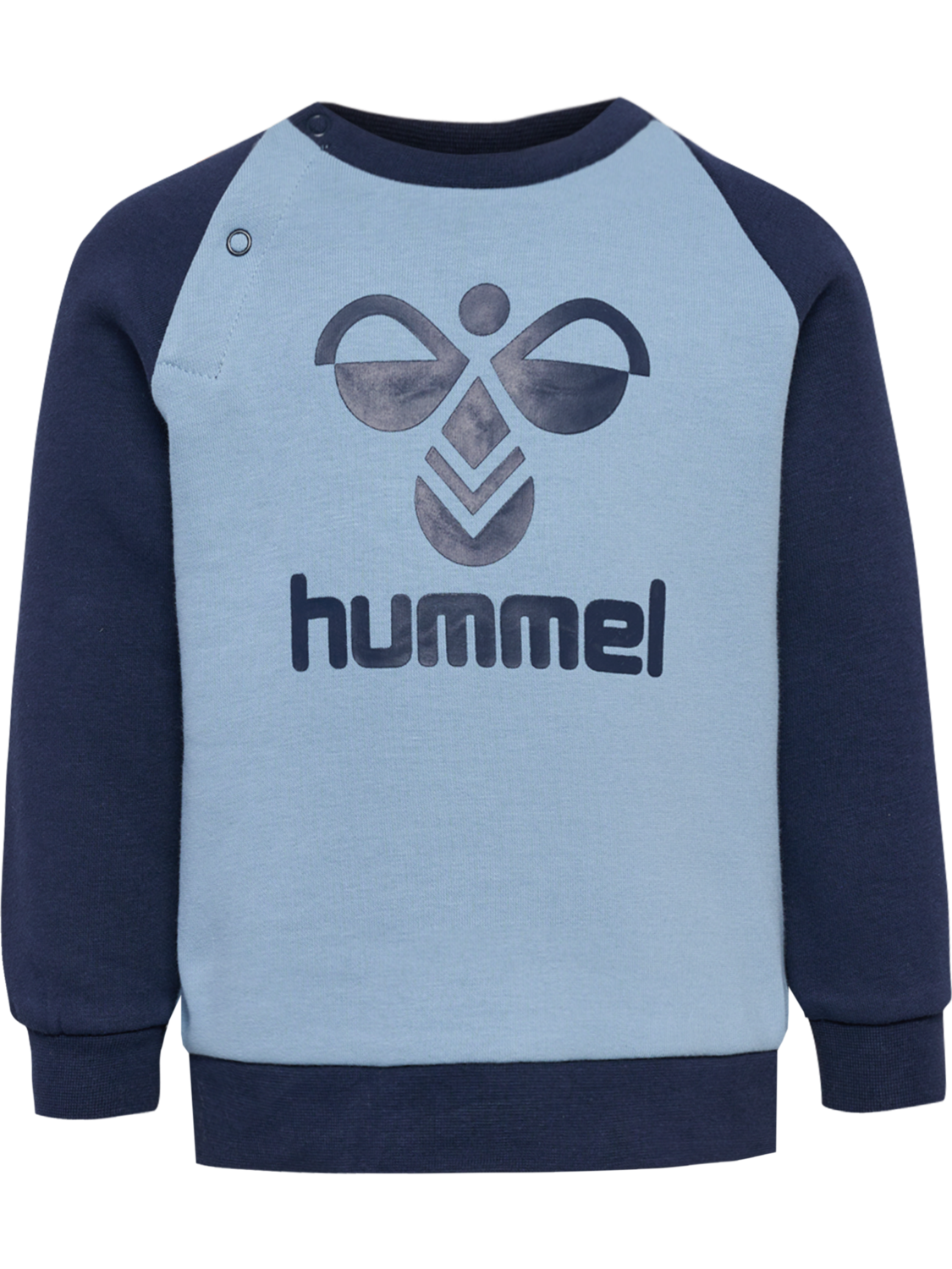 hmlHUMMING CREWSUIT, BLACK IRIS/FADED DENIM, packshot