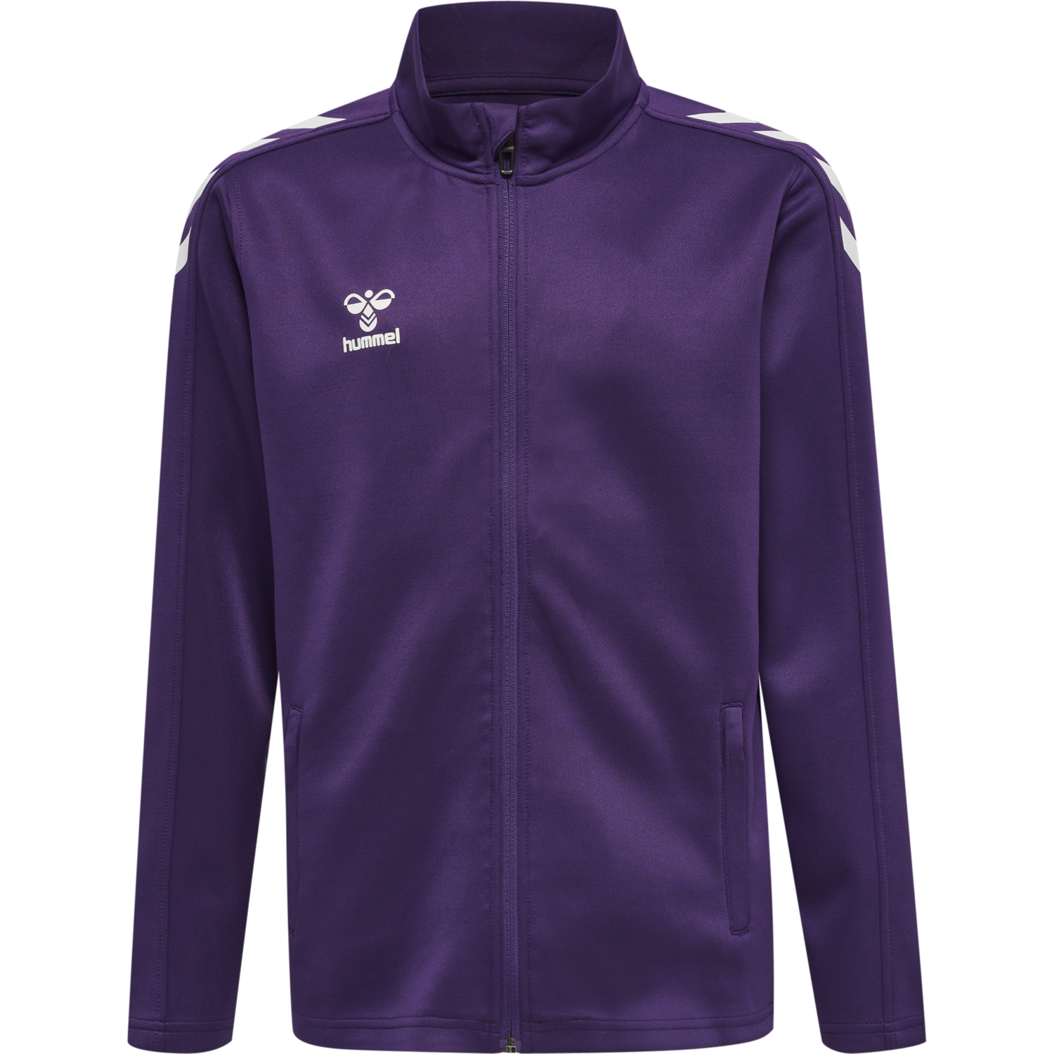 hmlCORE XK POLY ZIP SWEAT KIDS, ACAI/WHITE, packshot