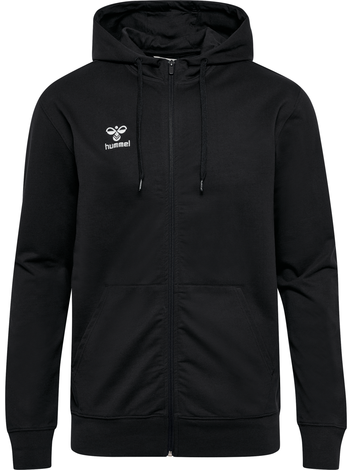 hmlGO 2.0 ZIP HOODIE, BLACK, packshot