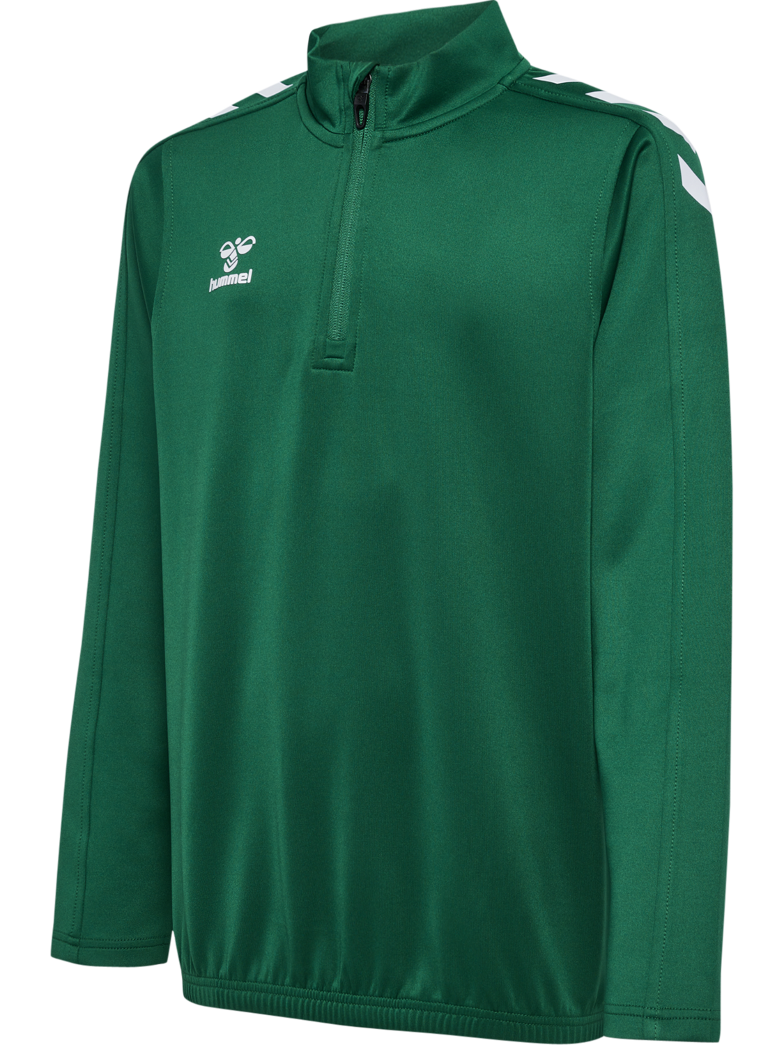 hmlCORE XK HALF ZIP POLY SWEAT KIDS, EVERGREEN, packshot