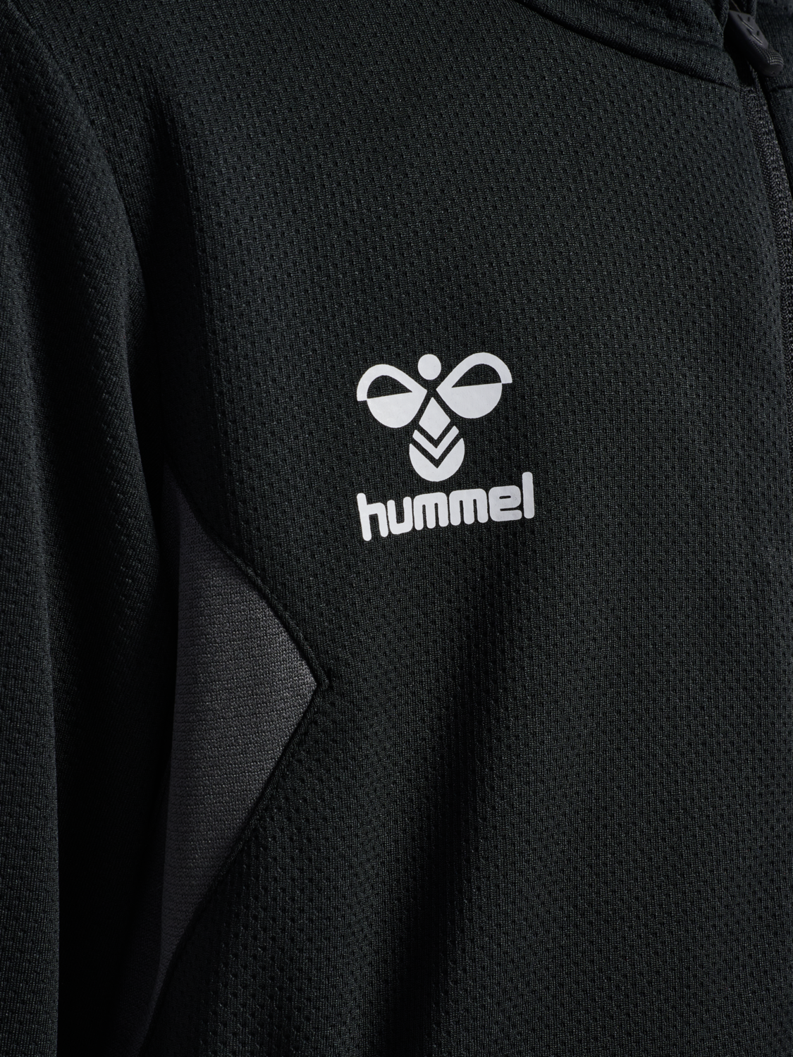 hmlAUTHENTIC PL ZIP HOODIE KIDS, BLACK, packshot