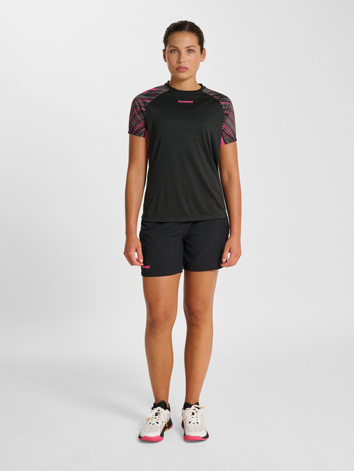 hmlBLAZE PRO TRAINING JERSEY S/S WO, BLACK/PINK, model