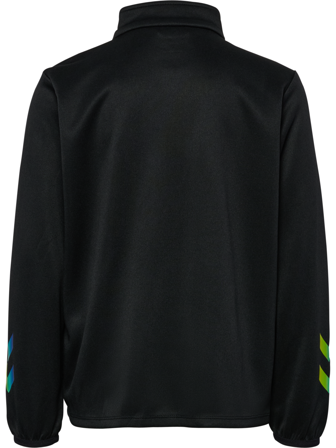 hmlSHIMMER HALF ZIP KIDS, BLACK/LIMEADE, packshot